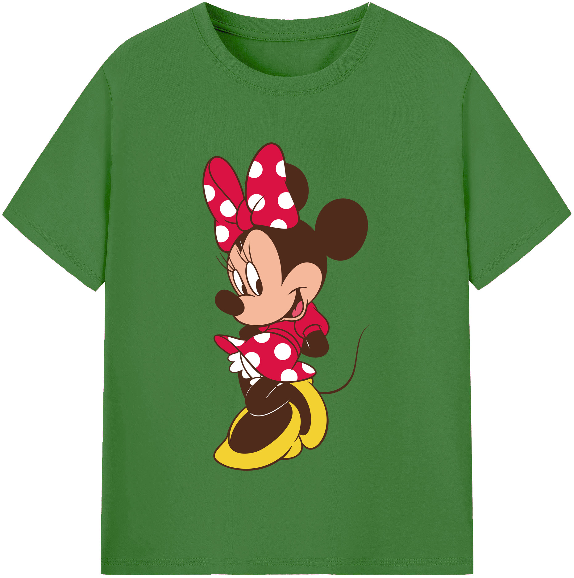 （画像用） ミッキーマウス Mickey Mouse レディースカジュアルプリントTシャツ（綿100％）